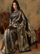 Womens Fashion Ethnic Navy Blue Color Sarees-MLSHWSA1072NBL0ONE